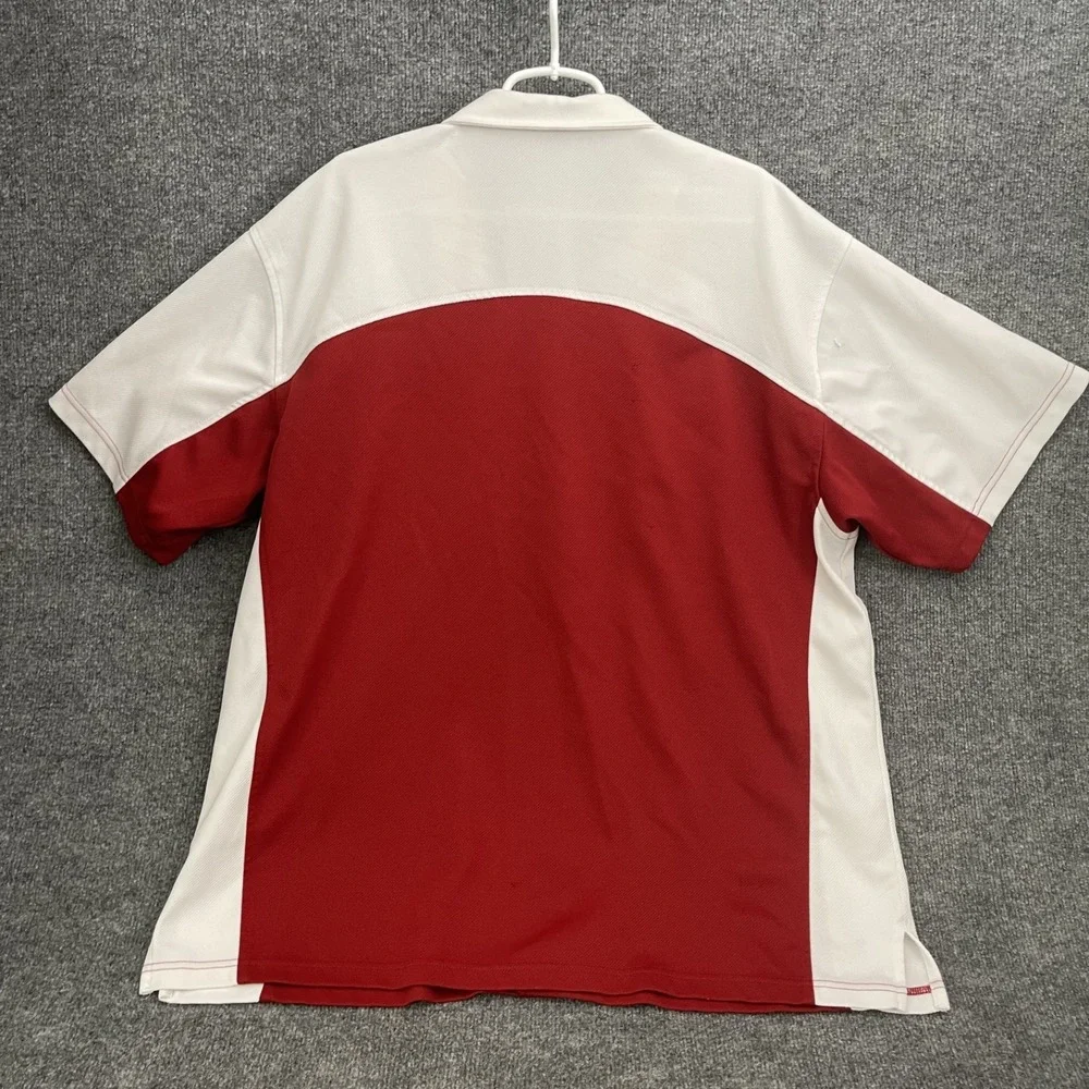 Nike Elite Team Stanford Shirt Mens Sz XL Warm Up Button Up Red Basketball